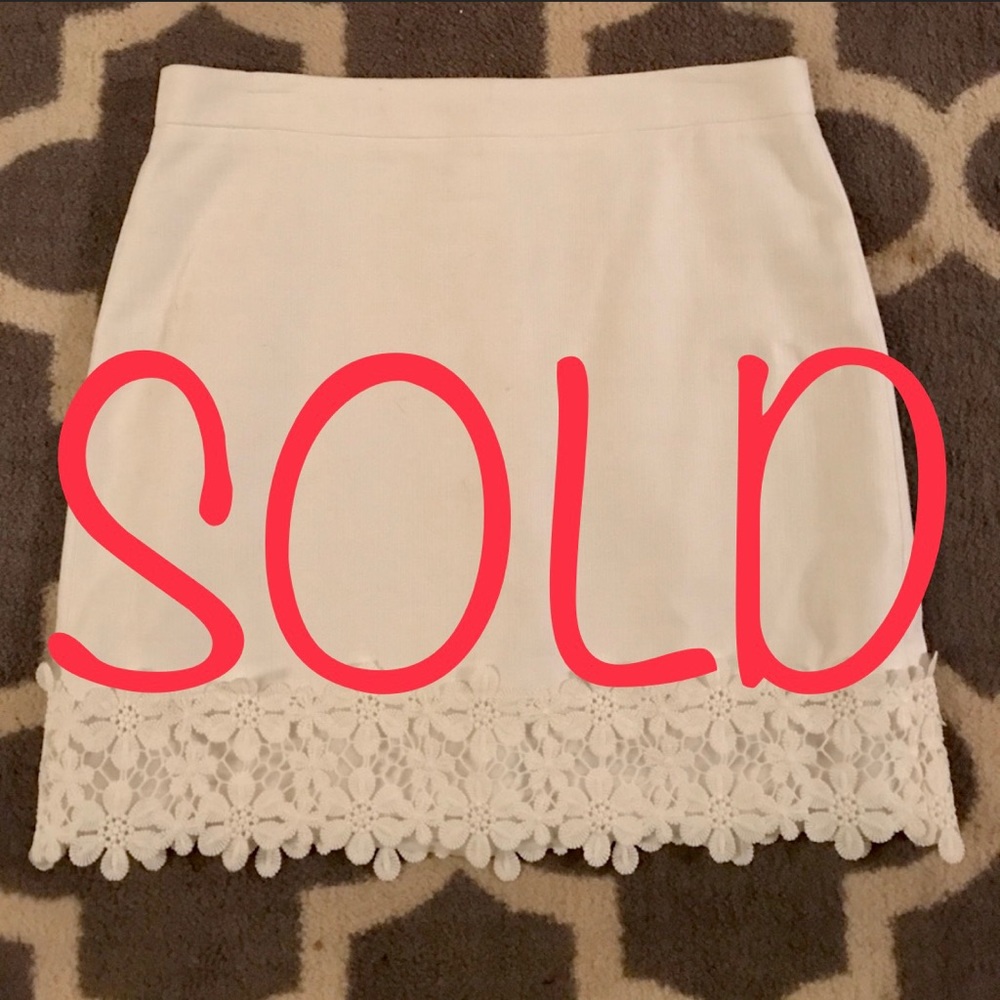 J. Crew Factory White Mini Skirt